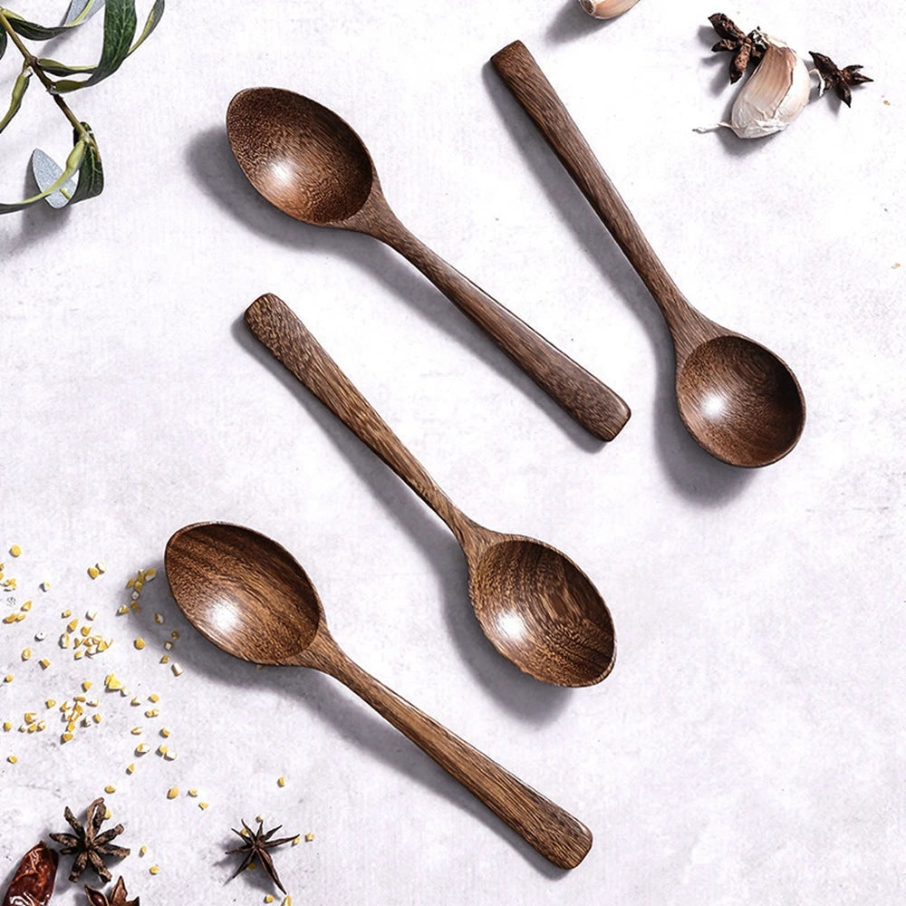Stirring Eco Friendly Flatware Kitchen Tools Mixing Cooking Utensils Wooden Spoon Soup Spoons Coffee Spoon Tea Spoon