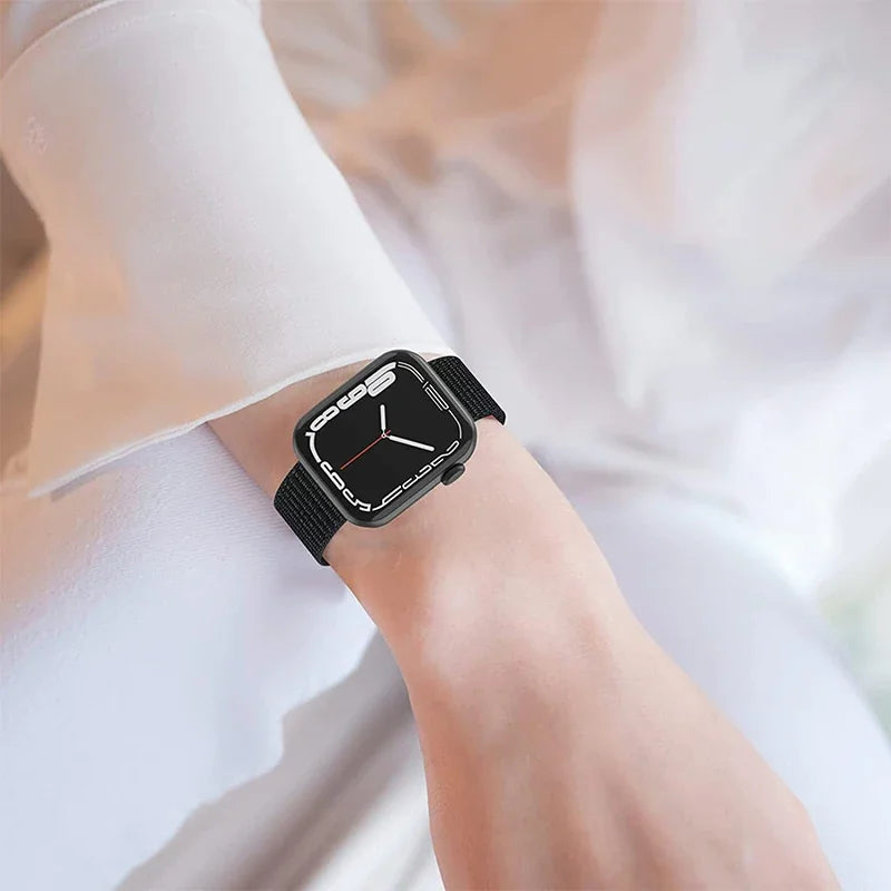 Nylon Strap For Apple Watch Band Ultra 10 9 8 7 SE 6 5 46MM 42MM 40MM 44MM smartwatch Accessorie bracelet iWatch serie 45MM 41MM