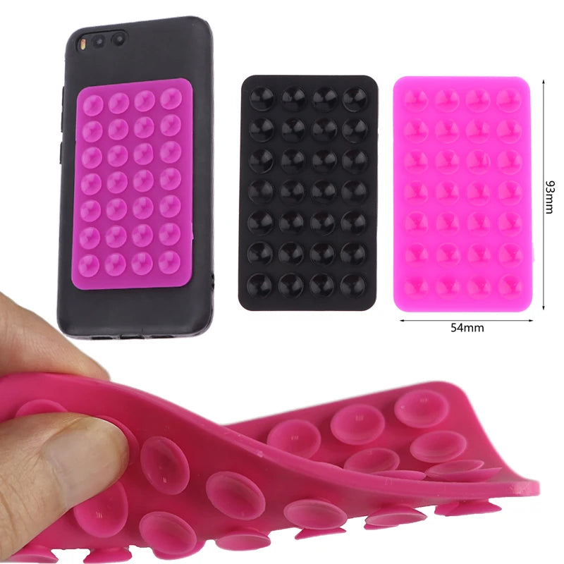 1pc Backed Adhesive Sucker Pad For Fixed Pad Double Side Silicone Suction Pad For Mobile Phone Fixture Suction Cup