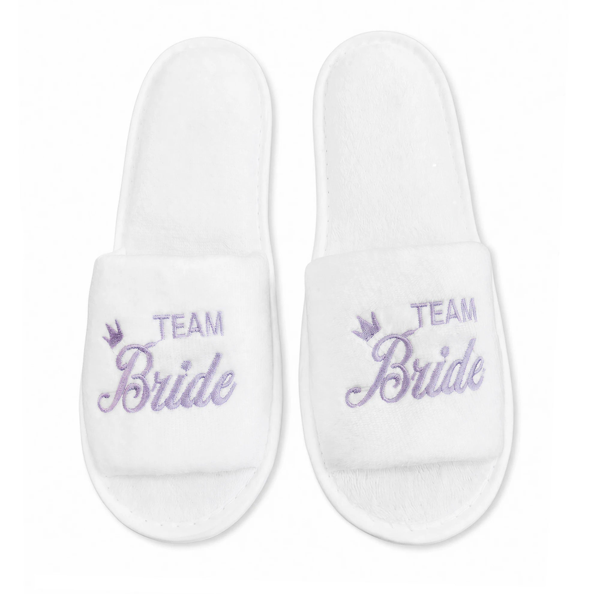 Bride & Bridesmaid, Wedding Party Guests Home Slip On Shoes Bridal Party Slippers Open-toe With Golden, Mint Green and Pink