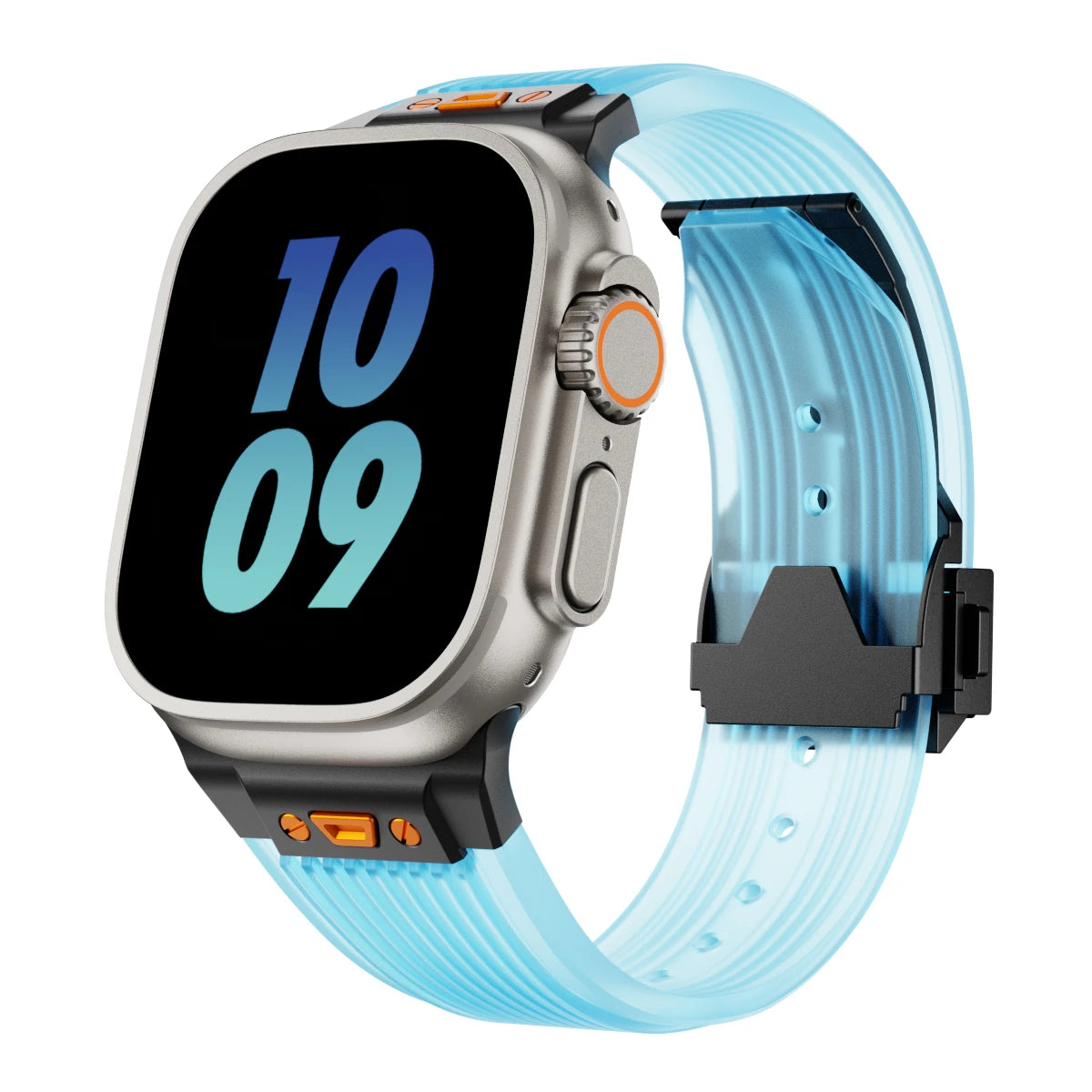 Silicone Sports Strap for Apple Watch Ultra 2/1 49mm Series 9 8 7 45mm 44mm Rubber Band for IWatch 6 5 4 3 Se 44mm 42mm Bracelet