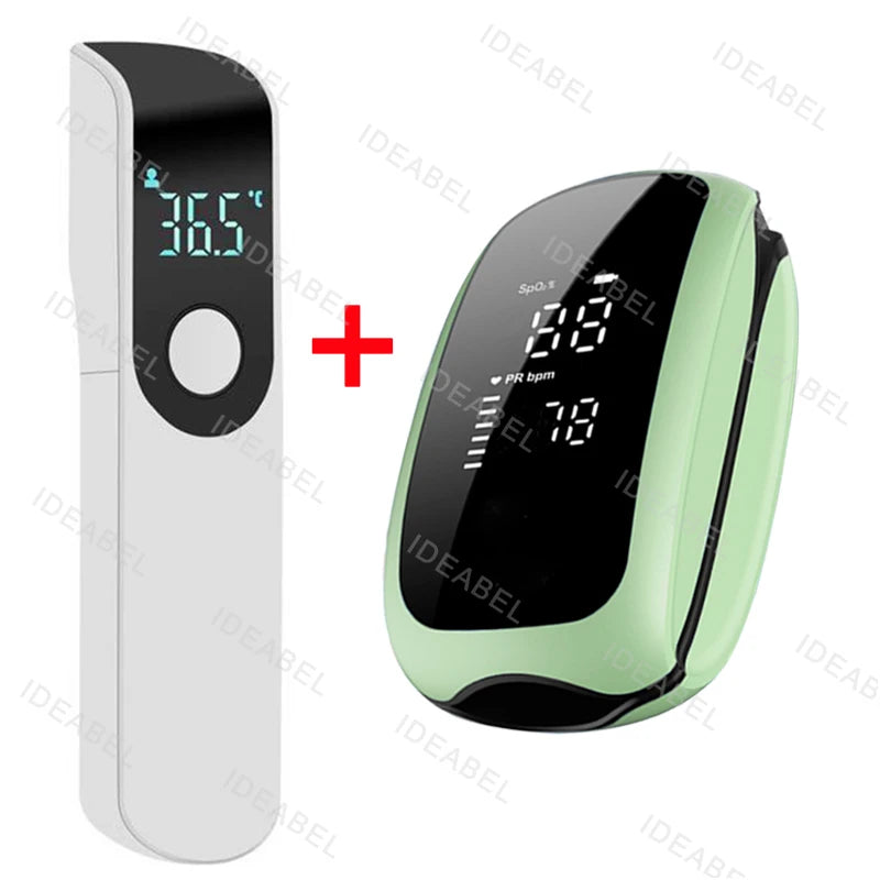 Rechargeable Oximeter Infrared Fever Thermometer Digital LCD Infant Adult Non-contact Laser Body Temperature Ear Thermometer