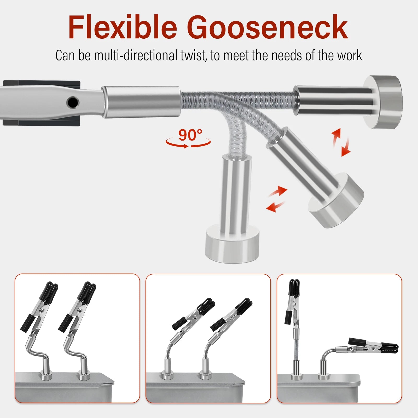 Soldering Helping Hands 4 Magnetic Universal Flexible Arm Welding Assistant PCB Clamp Thir Hand Welding Repair Tools