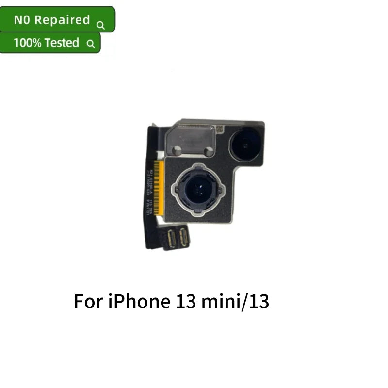 Tested Back Rear Camera For iPhone 11 12 Pro Max 13 14 15 Pro Max Mini 14 15 Plus Main Lens Flex Cable Camera Module Replacement