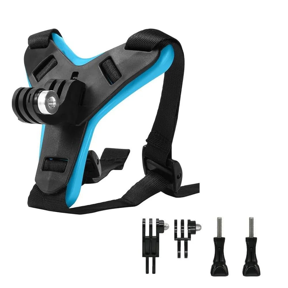 Motorcycle Helmet Strap Chin Mount For Gopro Hero 13 12 11 10 9 8 SJCAM AKASO Action Camera Mount Full Face Holder Accessories