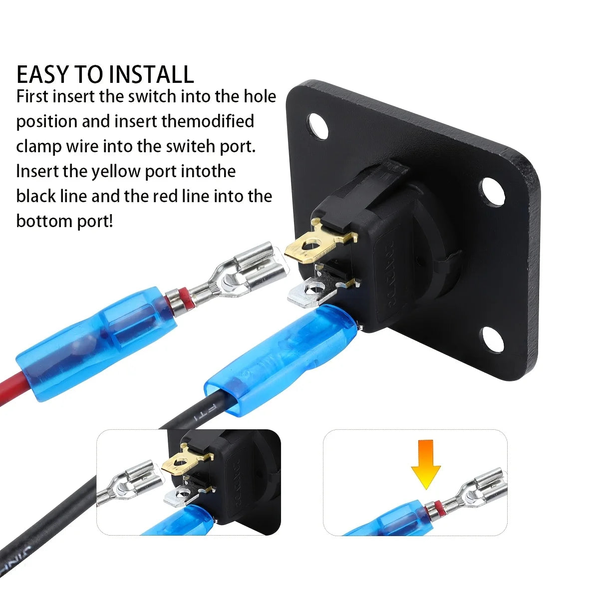 20A Blue Circular Joystick Switch Panel with 3-Pin Aluminum Waterproof 12V, Suitable for Cars, Trucks, Boats, RVs, Yachts, Etc