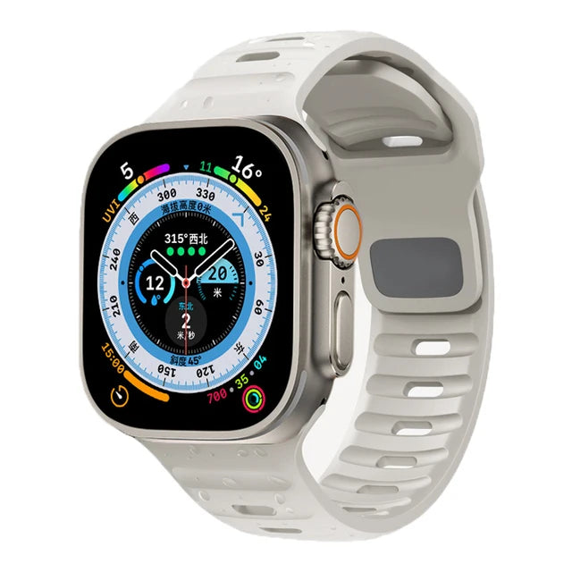 Strap For Apple Watch Band 49mm 44mm 45mm 41mm 40mm 42mm 38mm Soft Silicone sport Bracelet iwatch Serise 8 7 SE 6 5 9 Ultra 49mm