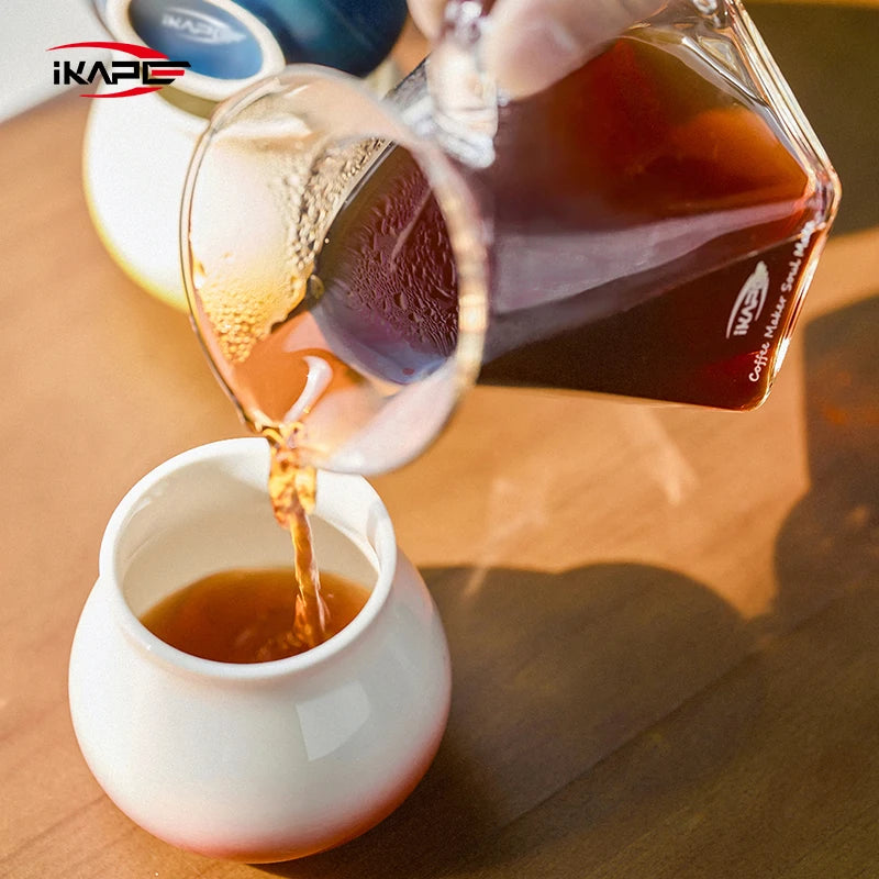 IKAPE Ceramic Coffee Mug Unisex 180ml Handled Mug Perfect for Latte, Cappuccino and Tea Microwave Safe Modern Unique Style
