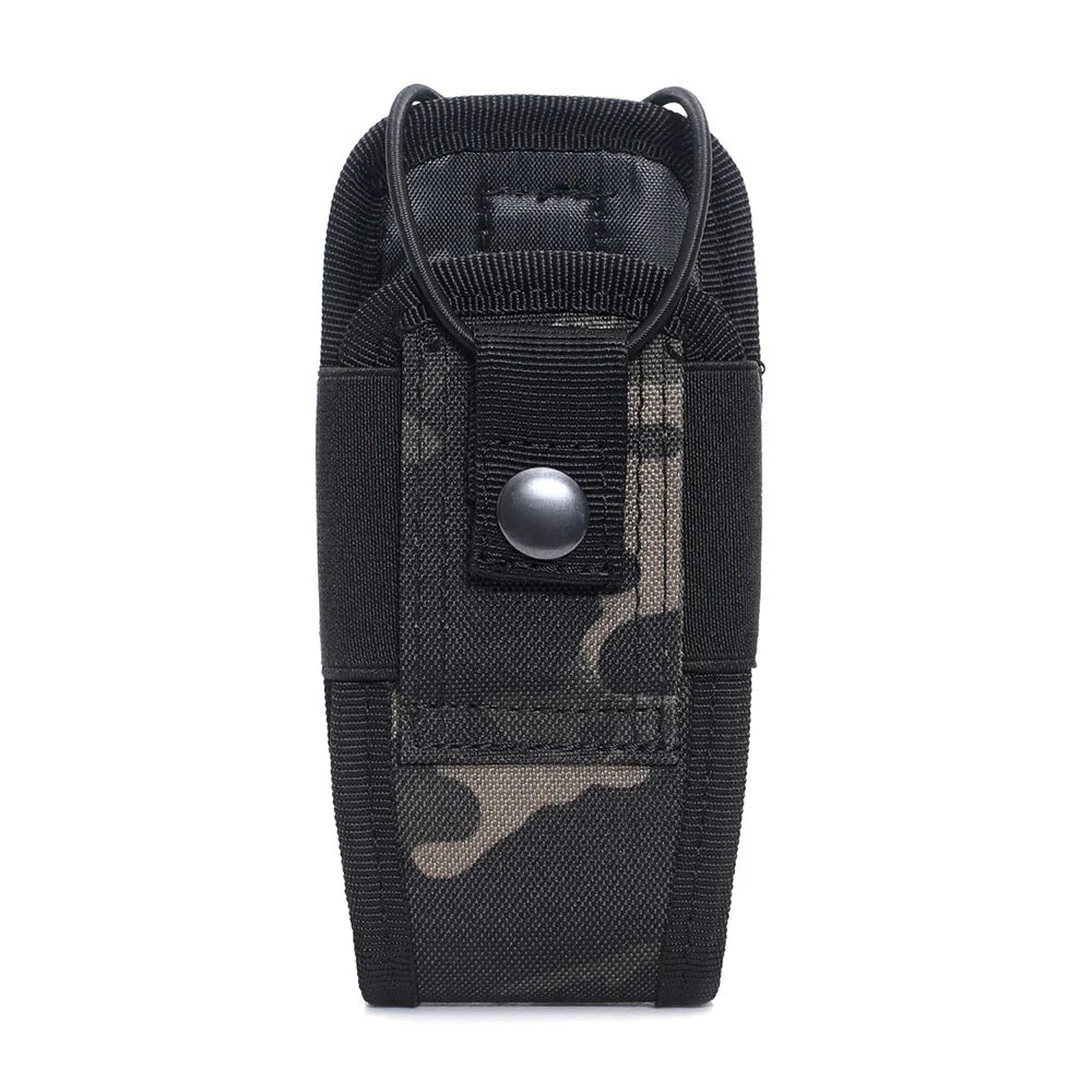 Tactical Radio Holster Molle Pouch, Military Heavy Duty Universal Case for Police Firefighter Two Way Walkie Talkies Vest