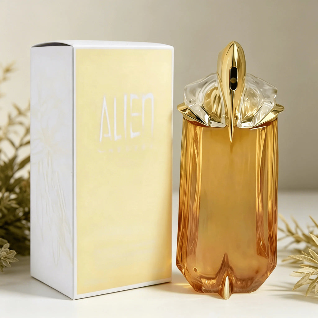 Mugler Alien Refillable Talisman Eau De Parfum 90ML With Original Gift Box Long Lasting Mysterious Jasmine Woody Amber Fragrance Women Perfume Faceted Purple Crystal Gold Cap Bottle Elegant Mystic Scent Night Party Holiday Gi