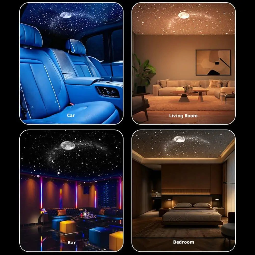 3in1 Intelligent Holographic Night Light Projector Plug Play HD Star Projector 360° Adjustable Galaxy Ocean Lamp Bedroom Ceiling