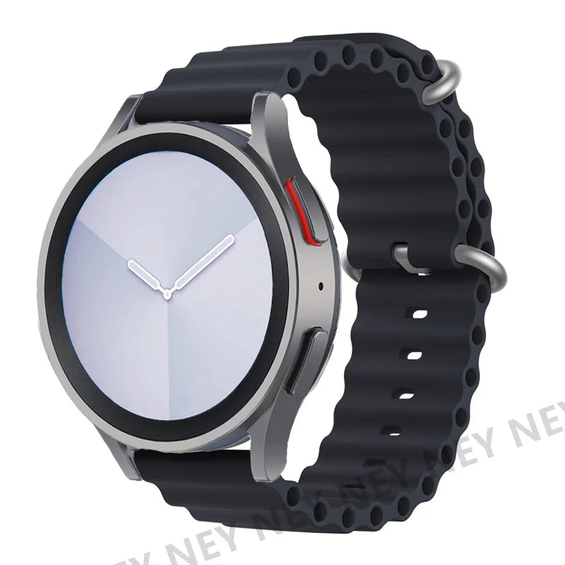 Ocean watch band For Samsung Galaxy Watch7 6 4-classic/5-Pro/active 2/Gear Silicone 22mm 20mm Bracelet Huawei GT 2 3 pro strap