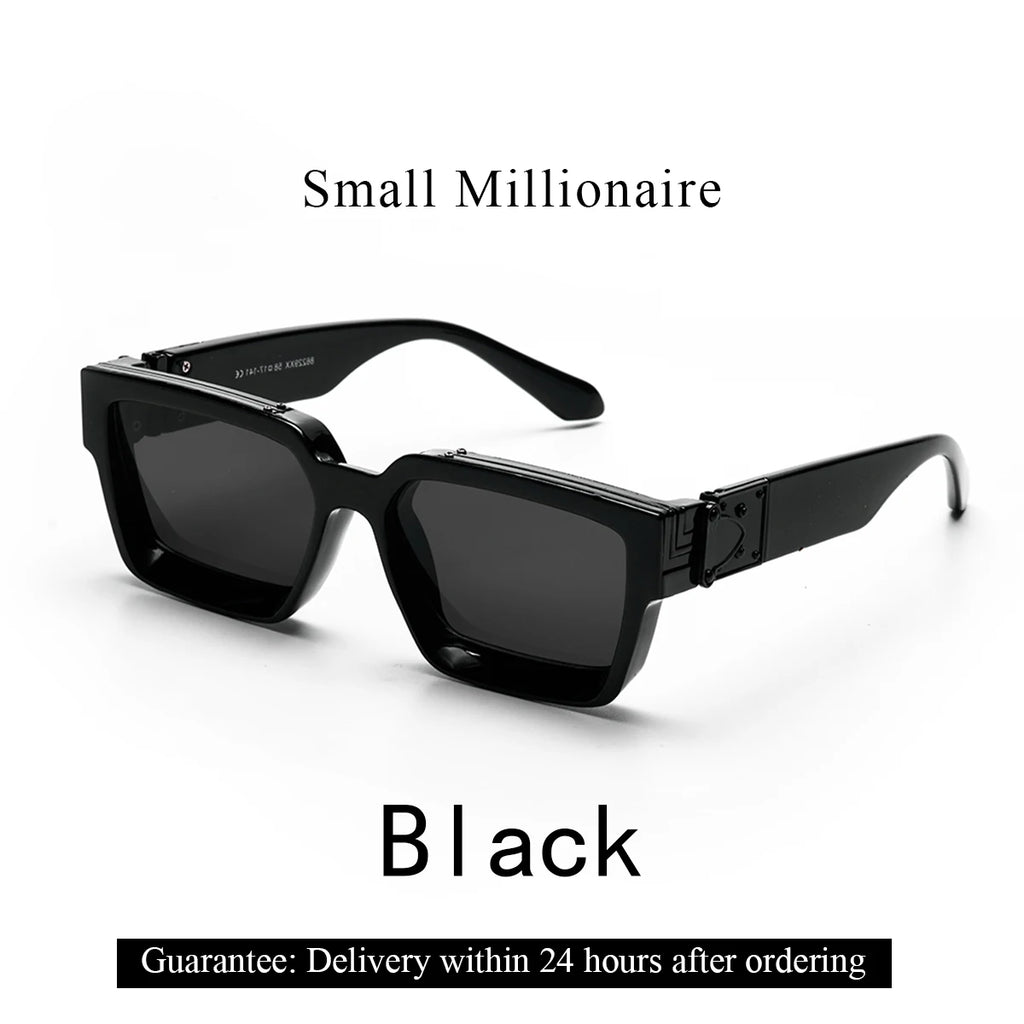 Ruiao Retro Black Millionaire Shades Luxury Sunglasses 2026 For Men Designer Famous Brand Square Sun Glasses Man Women Sunglass