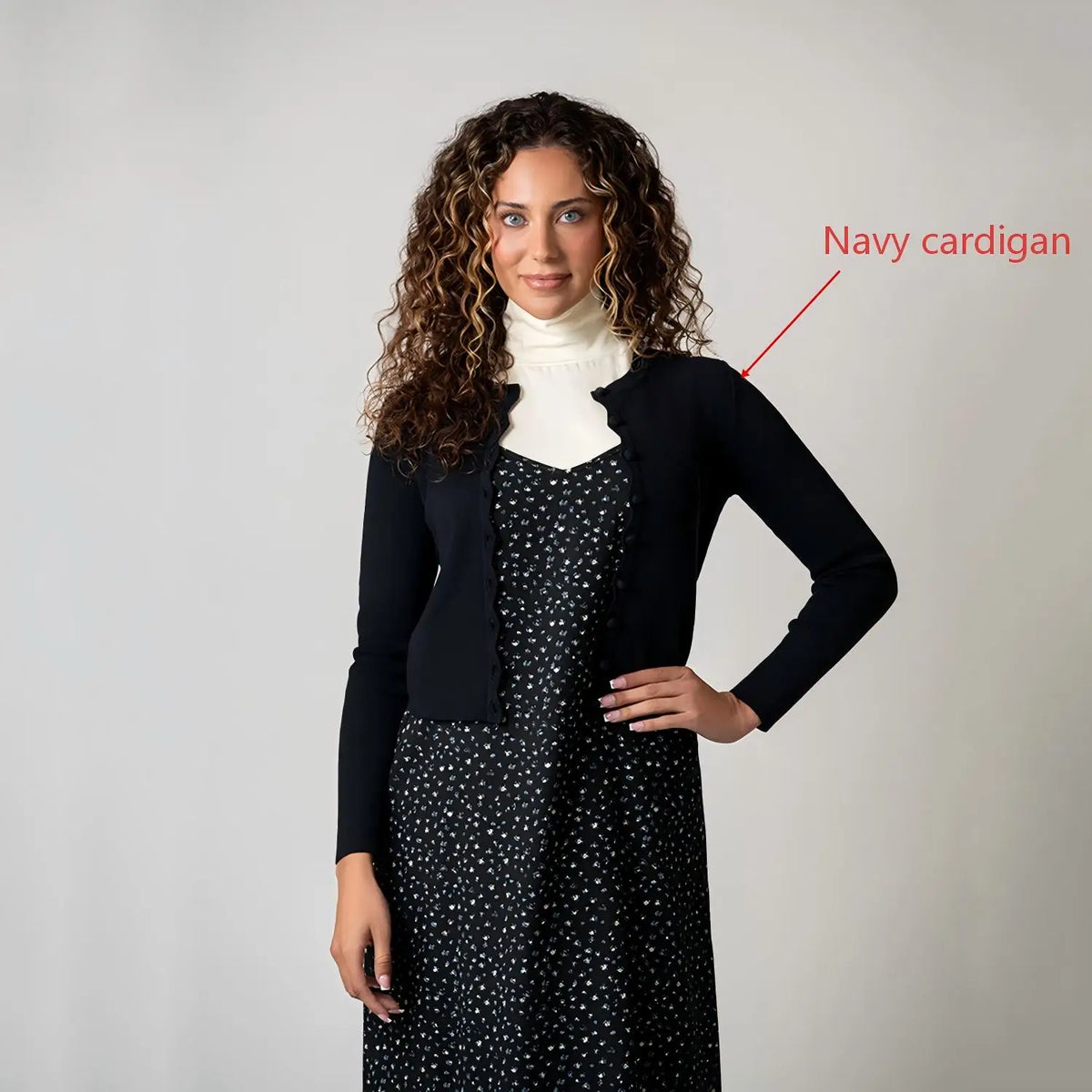 AP AW26 Women Wavy Edge Cardigan Elegant Style Single Breasted