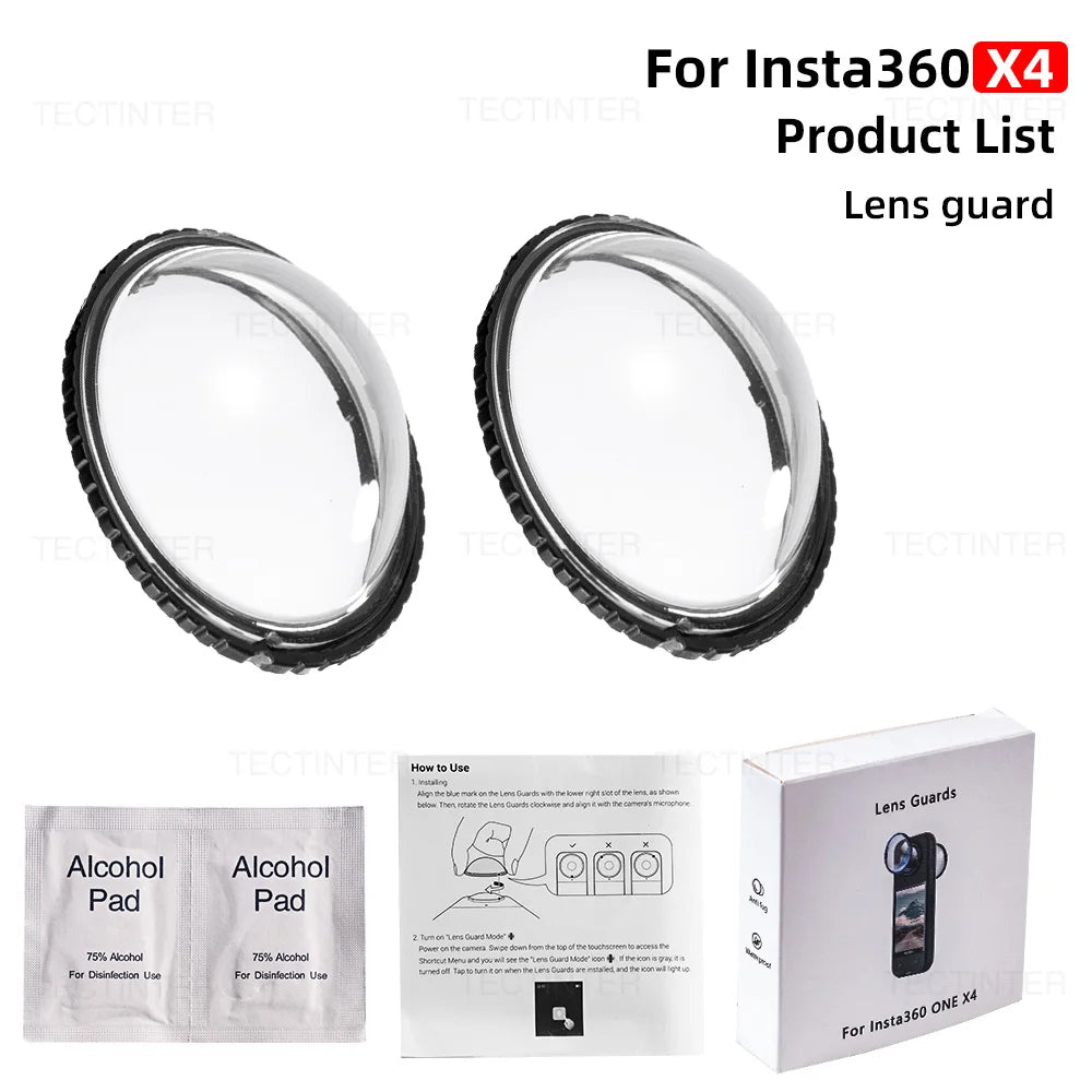 For Insta360 X4 Lens Guard + Screen Protector Anti-scratch Protective Film for Insta 360 X5 Lens Protector Accessories Kit