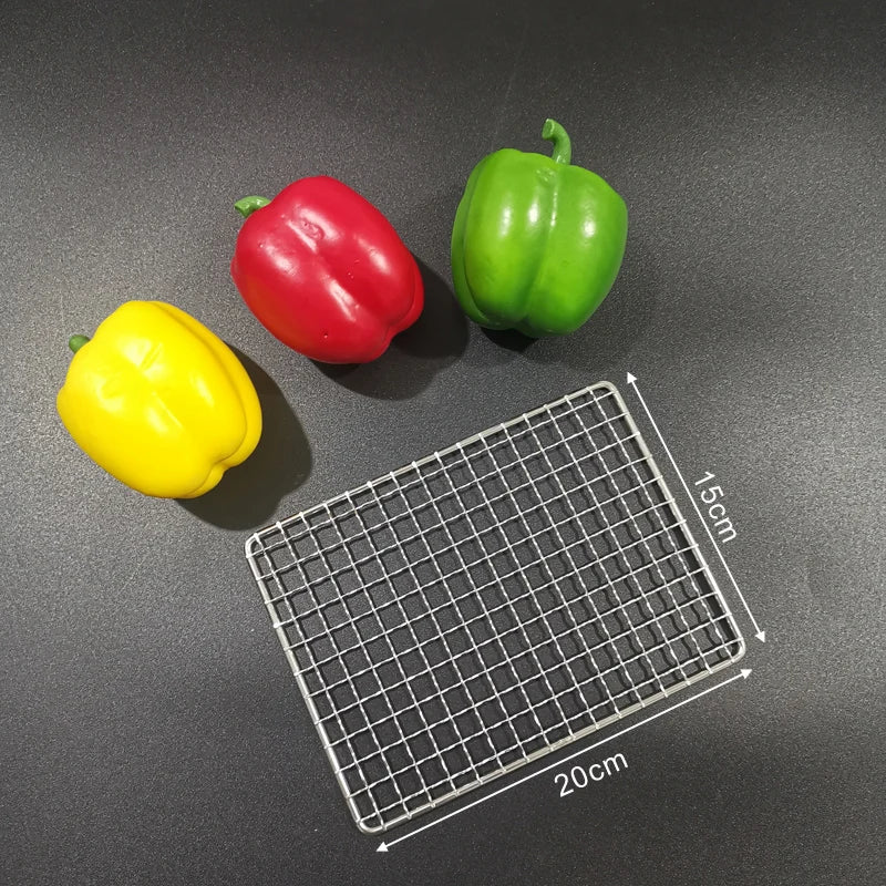 Stainless Steel 304 Food Grade 15-70CM Rectangle BBQ Barbecue Grill Wire Grid Mesh Net