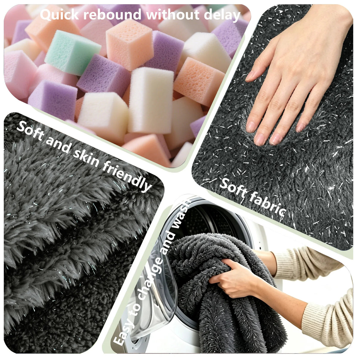 Large Fluffy Shiny Faux Fur Bean Bag Cover Round Lazy Sofa Cover Soft Plush Beanbag Chair Cover For Bedroom Living Room