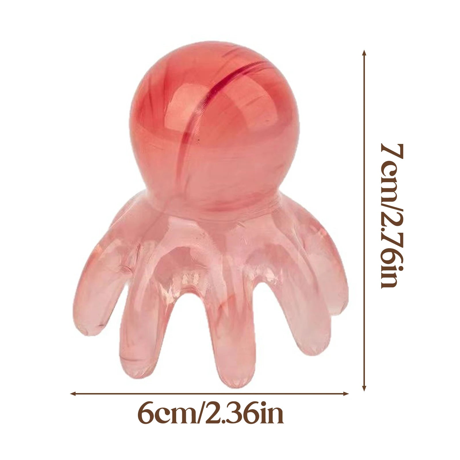 Octopus Shape Scalp Massage Comb 8-Tentacle Head Scratcher Comb Portable for Home Office Massage