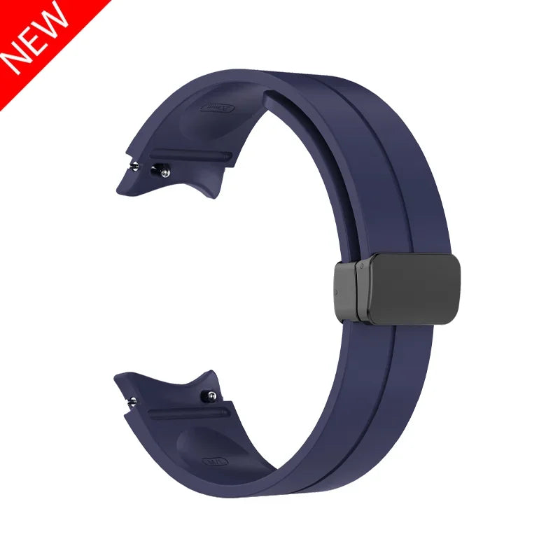 Original Silicone Band for Samsung Watch 7 6 5 4 Classic Strap 47mm 43mm 44mm 40mm Magnetic Buckle For Galaxy Watch 5 Pro 45mm