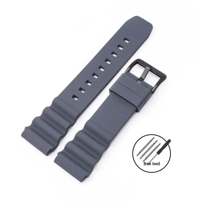 Silicone Watch Band 20mm 22mm For Rolex SUBMARINER Waterproof Diving Bracelet For Citizen For Seiko SKX007 SRP777J1 Sports Strap