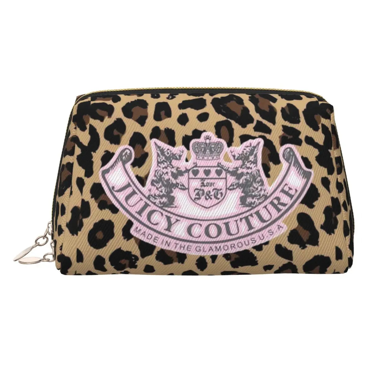 J-Juicy-C-Couture Makeup Bag Zipper Pouch Travel Cosmetic Bags Large Leather Portable Cosmetic Bag for Women
