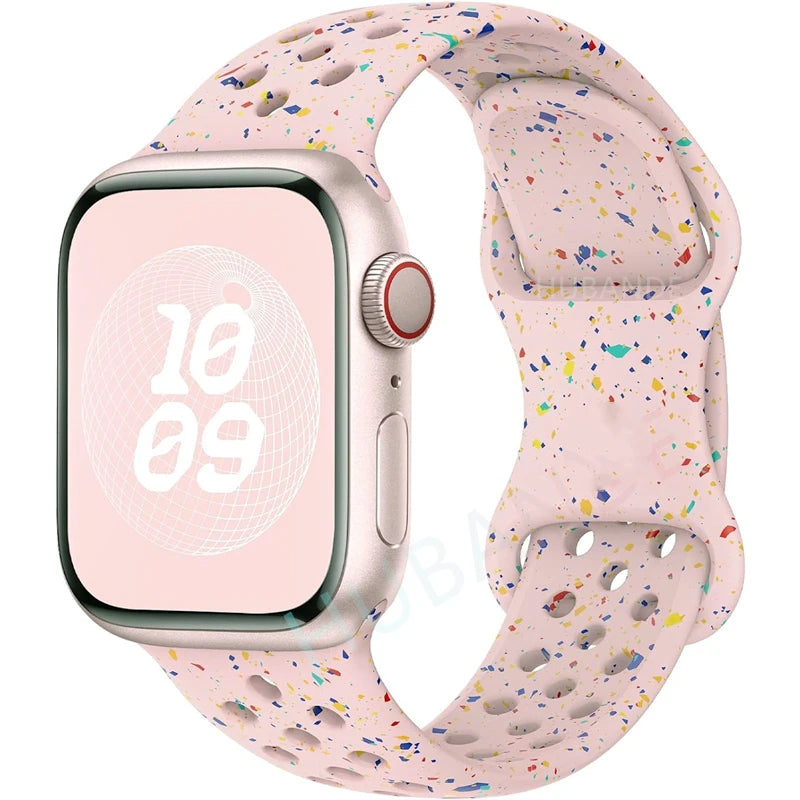 Strap For Apple Watch Band 44mm 49mm 45mm 40mm 41mm 38mm 42mm correa Breathable sports bracelet iwatch series 8 SE 7 6 5 9 Ultra