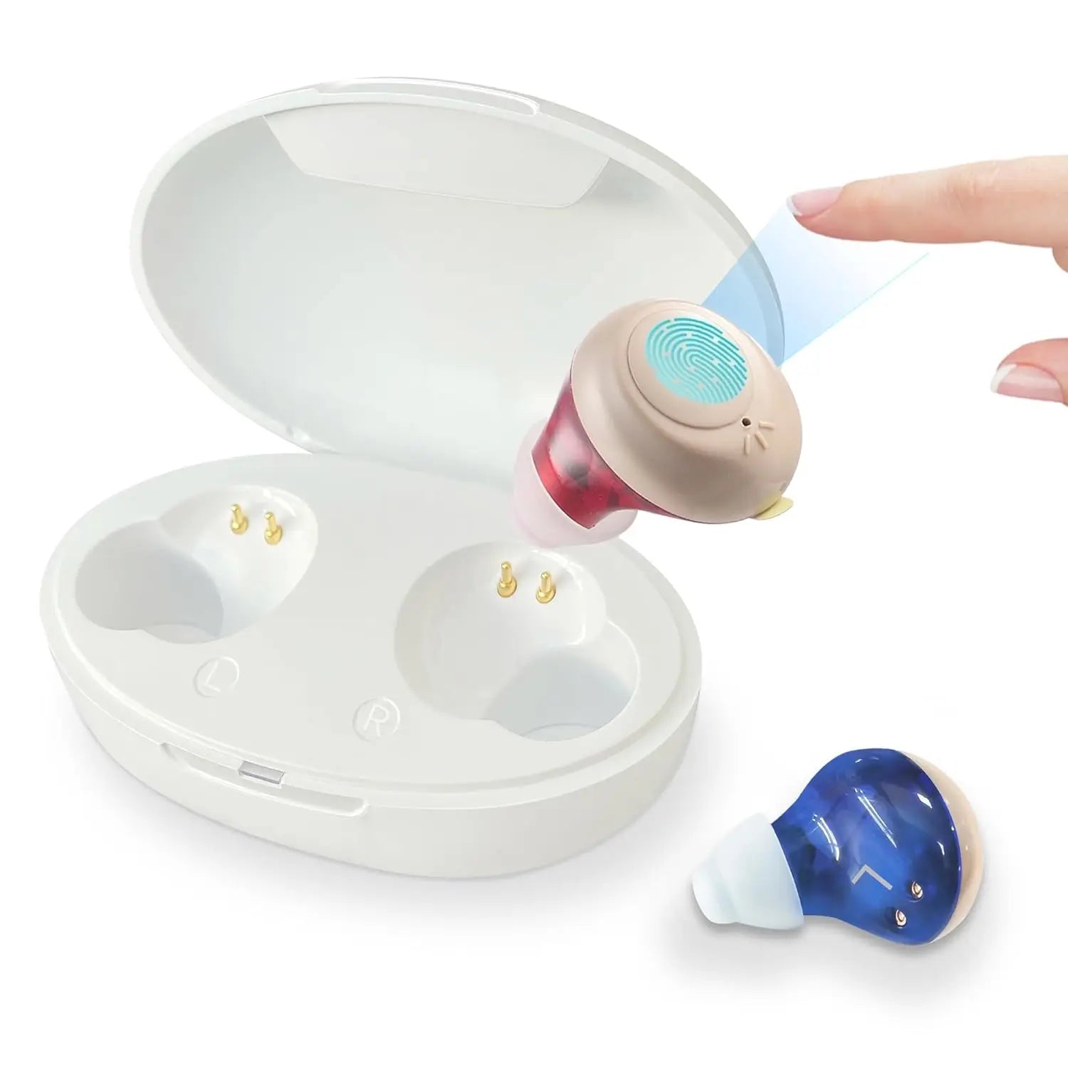 OTC Rechargeable Hearing Aid, Long Battery Life, Intelligent Noise Reduction, Excellent Comfort, Almost Invisible Hearing Aid
