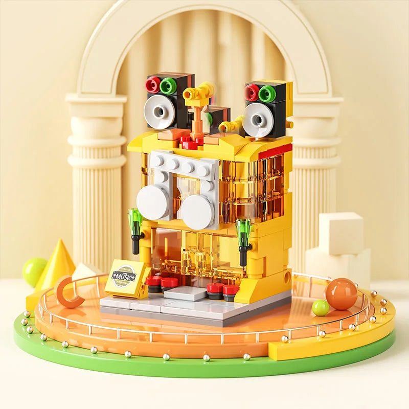 DIY Architecture Store Street View Food House Building Blocks Kit Girls Bricks Classic Movie Model Toys
