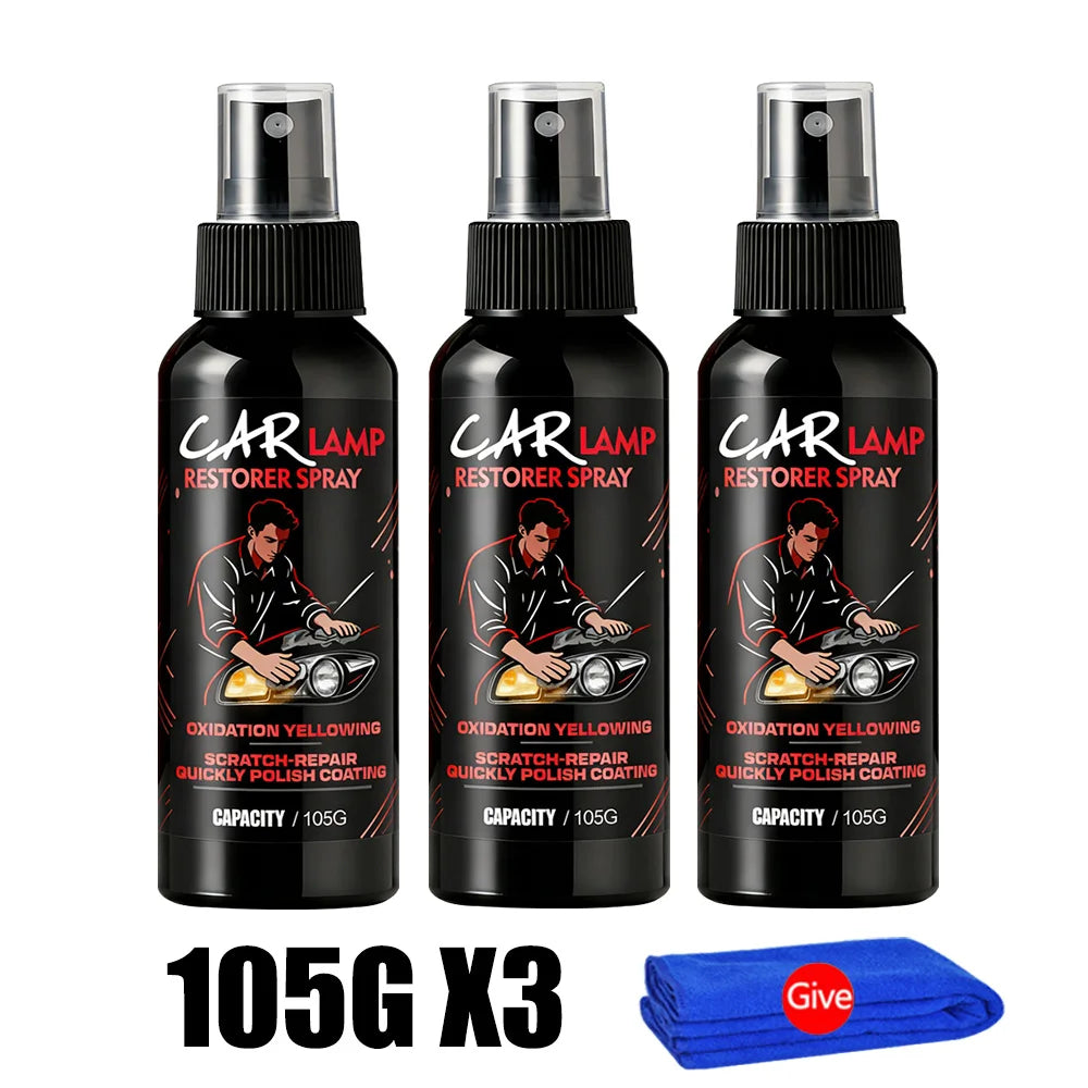 Car Headlight Restoration Polishing - Headlamp Scratch Remover Repair Cleaner Paste Remove Oxidation Headlight Polish Spray