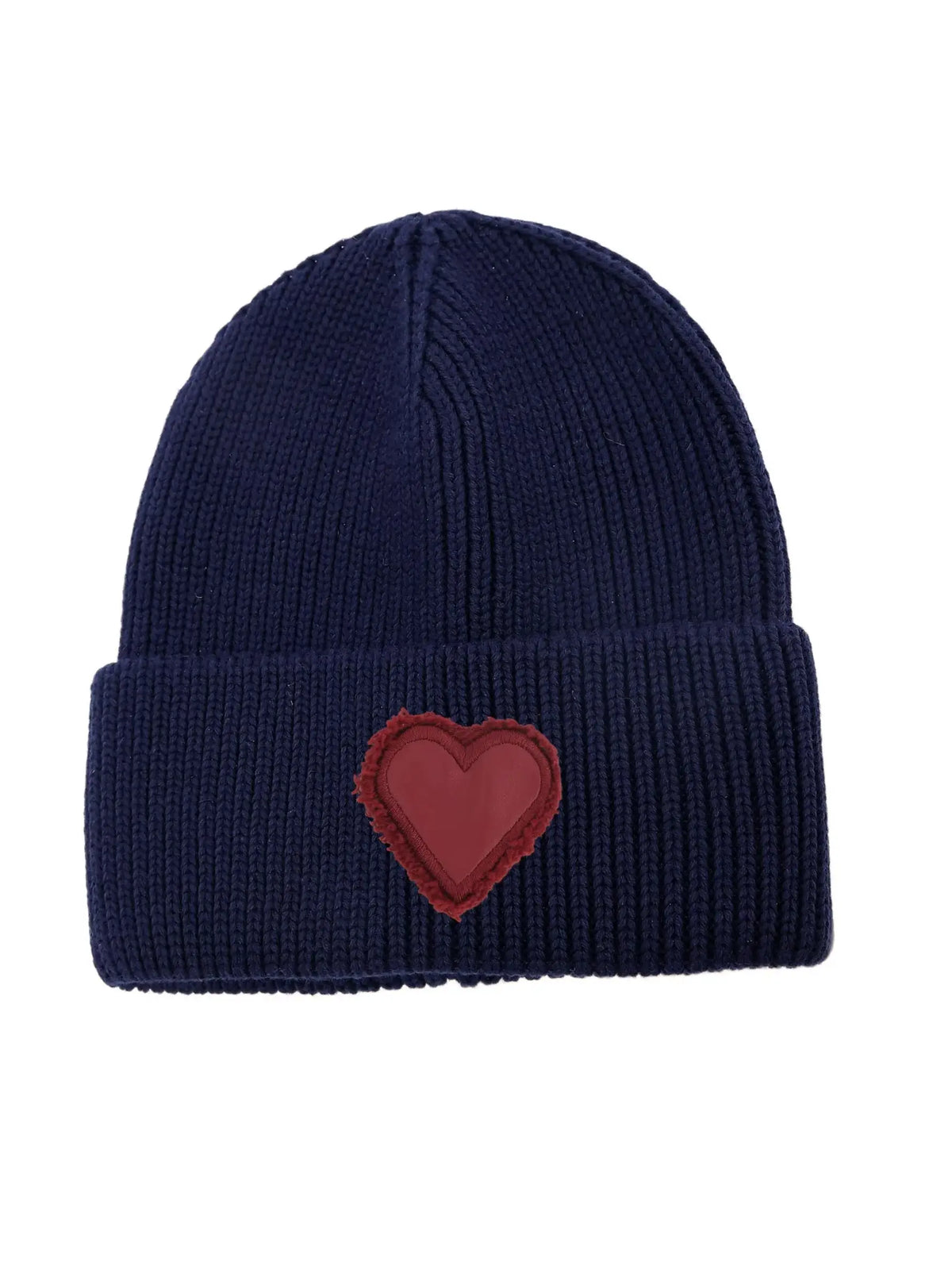 Winter Cotton Knitted Beanies Leather Heart Outdoor Hat Children Hats Personality Table hats girl hat boy hat
