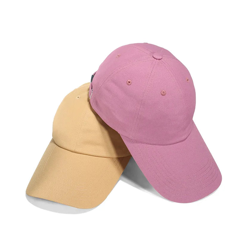 Ajustable Extra Long Bill Brim Baseball Cap Men Women 100% Cotton Visor Hat
