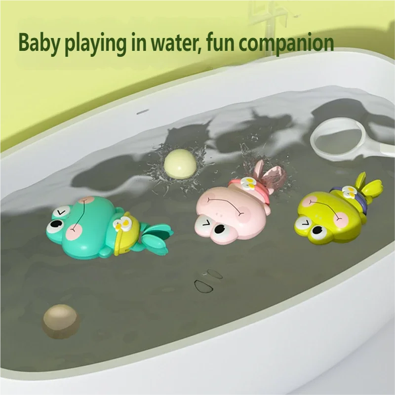 Gowinbaby Clockwork Frog Bath Toy Kids Floating Swimming Frog Children Bathtub Play Toy