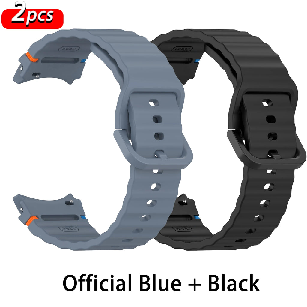 Original Sport Straps for Samsung Galaxy watch 4/5 Pro/6/7/6 classic 44mm 40mm 45 Silicone bracelet correa Galaxy watch 7 Band