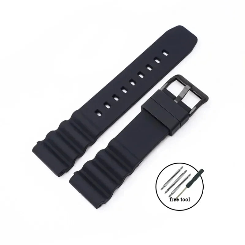 Silicone Watch Band 20mm 22mm For Rolex SUBMARINER Waterproof Diving Bracelet For Citizen For Seiko SKX007 SRP777J1 Sports Strap