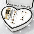 6-piece/set elegant and minimalist women's watch, quartz women's watch, square dial women's watch set