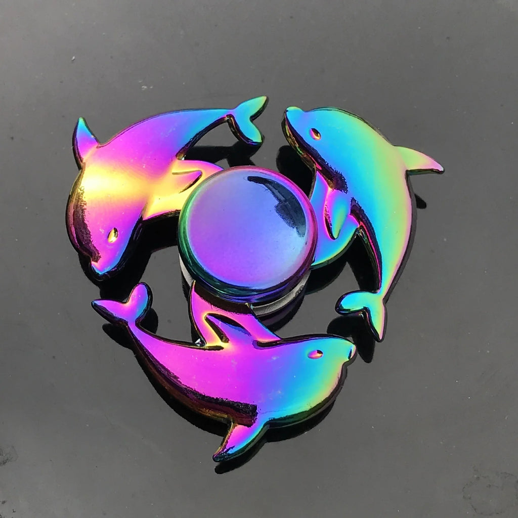 Rainbow Fidget Metal Spinner Colorful Finger Spinners High Speed Hand Spinners Fidget Toys for Stress Anxiety Relief for Adults