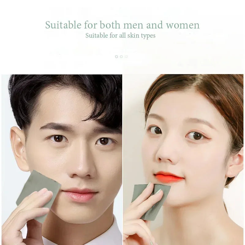 100pcs Matcha Facial Absorbent Paper Anti-Grease Face Oil Absorbing Sheets Oil Removing Paper Skincare Products for Women