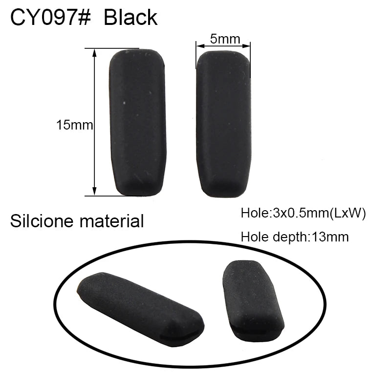 20pcs/100pcs  Eyeglasses Glasses Silicone Nose Pads Inserted Eyewear Optical Frame Nose Pad Repair Accessories