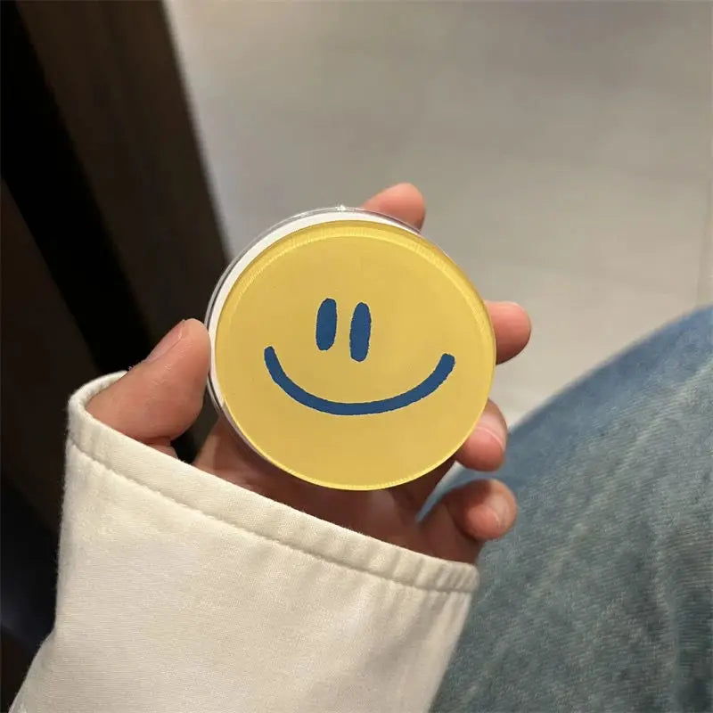 Korean Style Ins Smiling Flower Magsafe Magnetic Suction Phone Airbag Holder Detachable Rotatable and Extendable