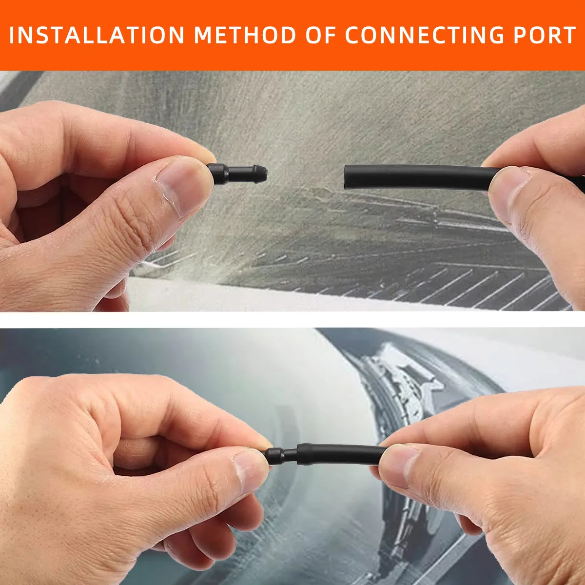 Universal 2-meter windshield washer nozzle hose with T Y direct head suitable for front windows headlight pumps automotive parts