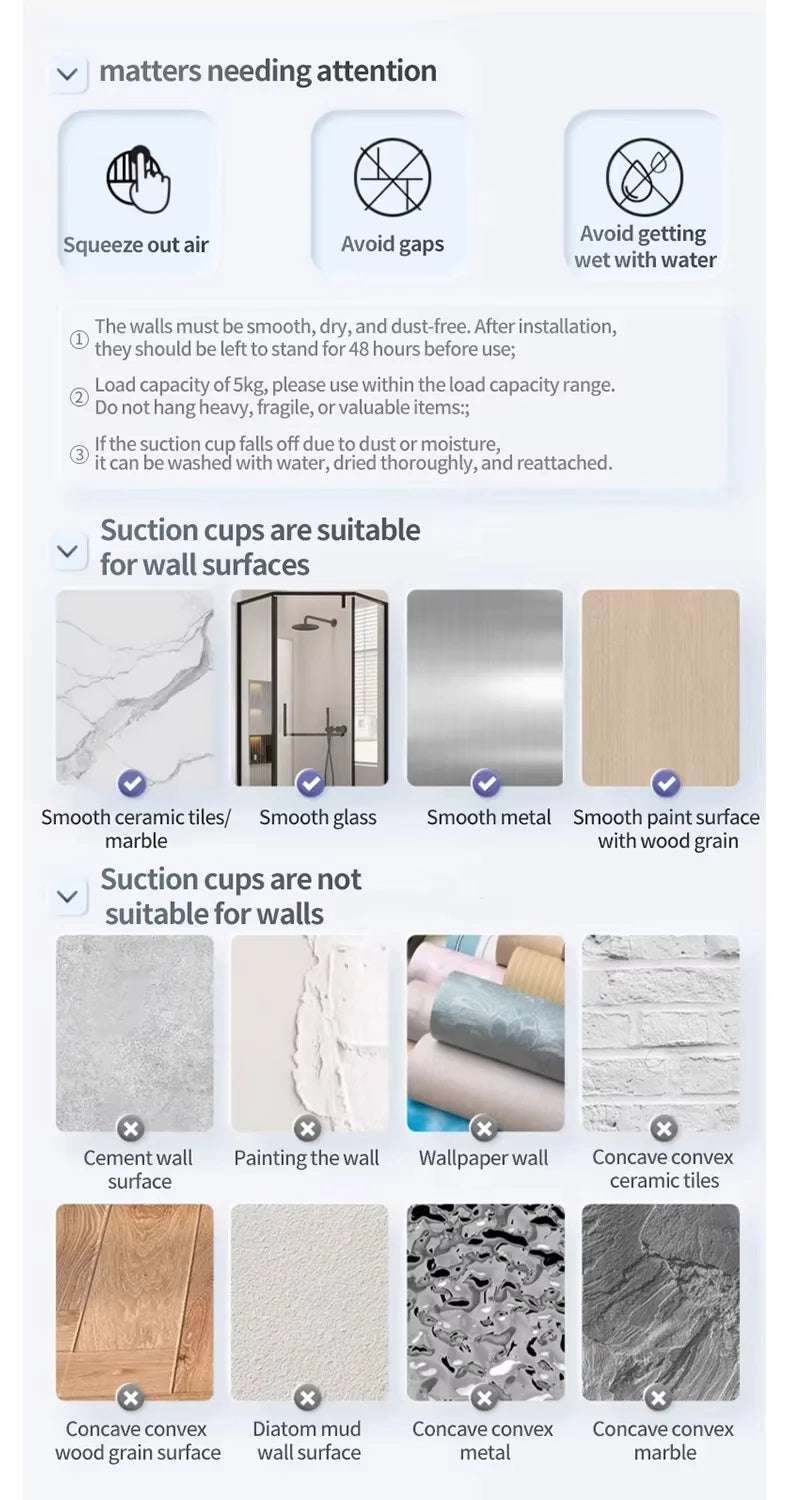 Bathroom No Drill Suction Cup Suction Rack Bathroom Shelf Toilet Space Aluminum Hanging Rack Bathroom Organizer Hang On The Wall