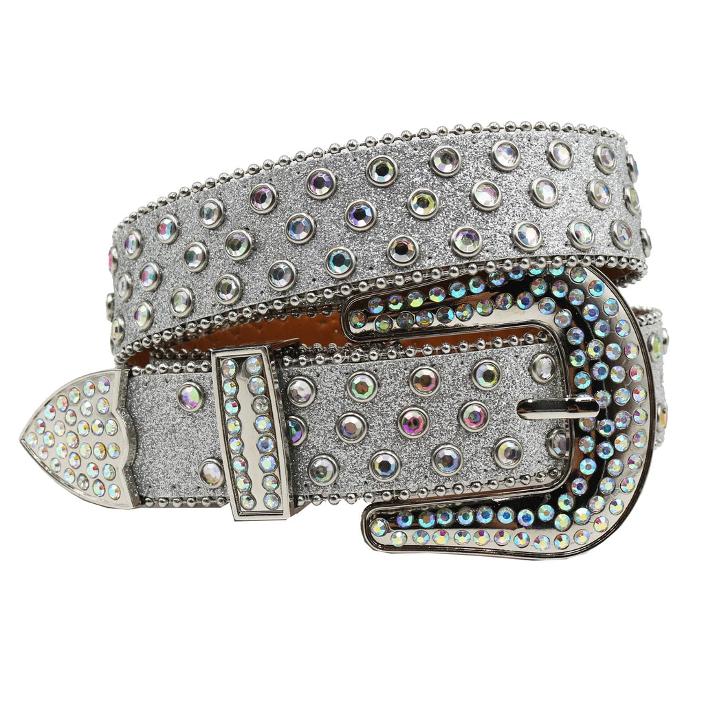 Hot Rhinestone Belts Studded Skull Lether Belts for Women Luxury Designer Brand Strap For Jeans Suppliers White Black