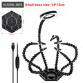 NEWACALOX Soldering Third Hand PCB Helping Hands Welding Rework Station 3X USB LED Magnifier Table Lamp Soldering Iron Stand
