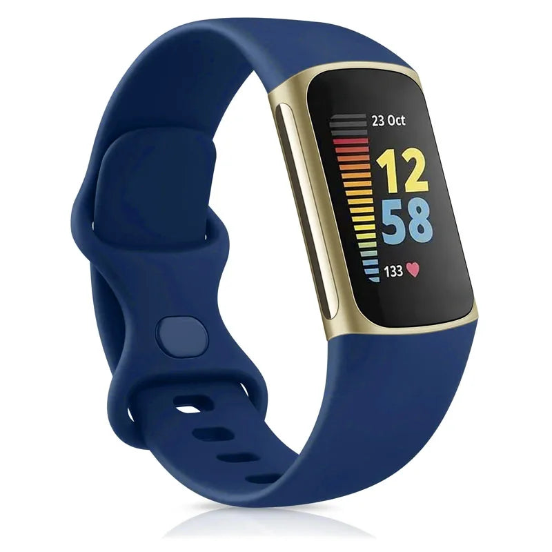 Watch Band for Fitbit Charge 5/6 Strap Wristband Replacement TPU Sport Bracelet for Fitbit Charge 5 Smartwatch Band Accessories
