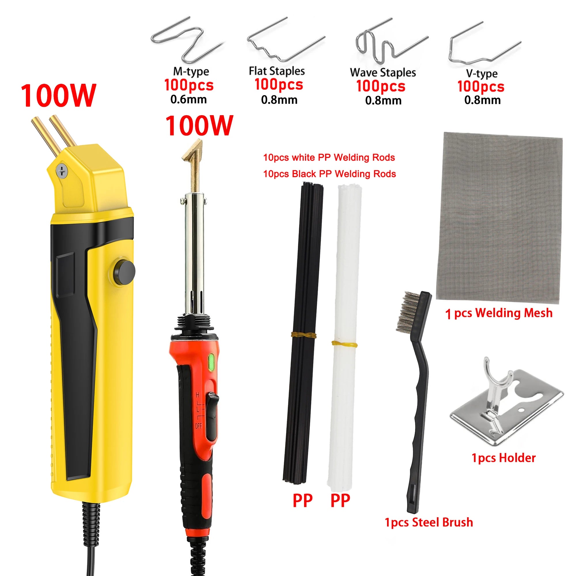 50W / 100W Home Leather Ironing Tool Crack Repair Smoothing Tool Repair Plastic Soldering Iron Car Bumper Welding Machine,Tools