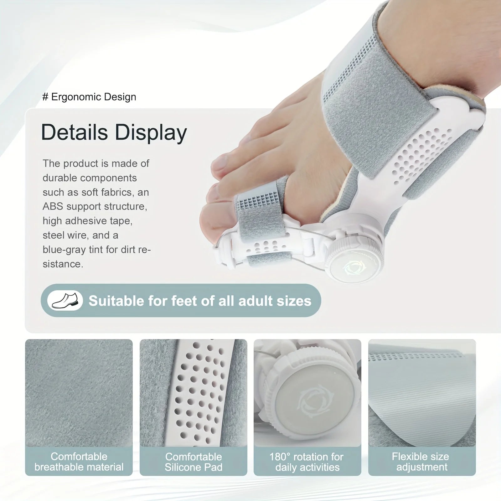 Adjustable Toe Corrector, Suitable for Overlapping Toes