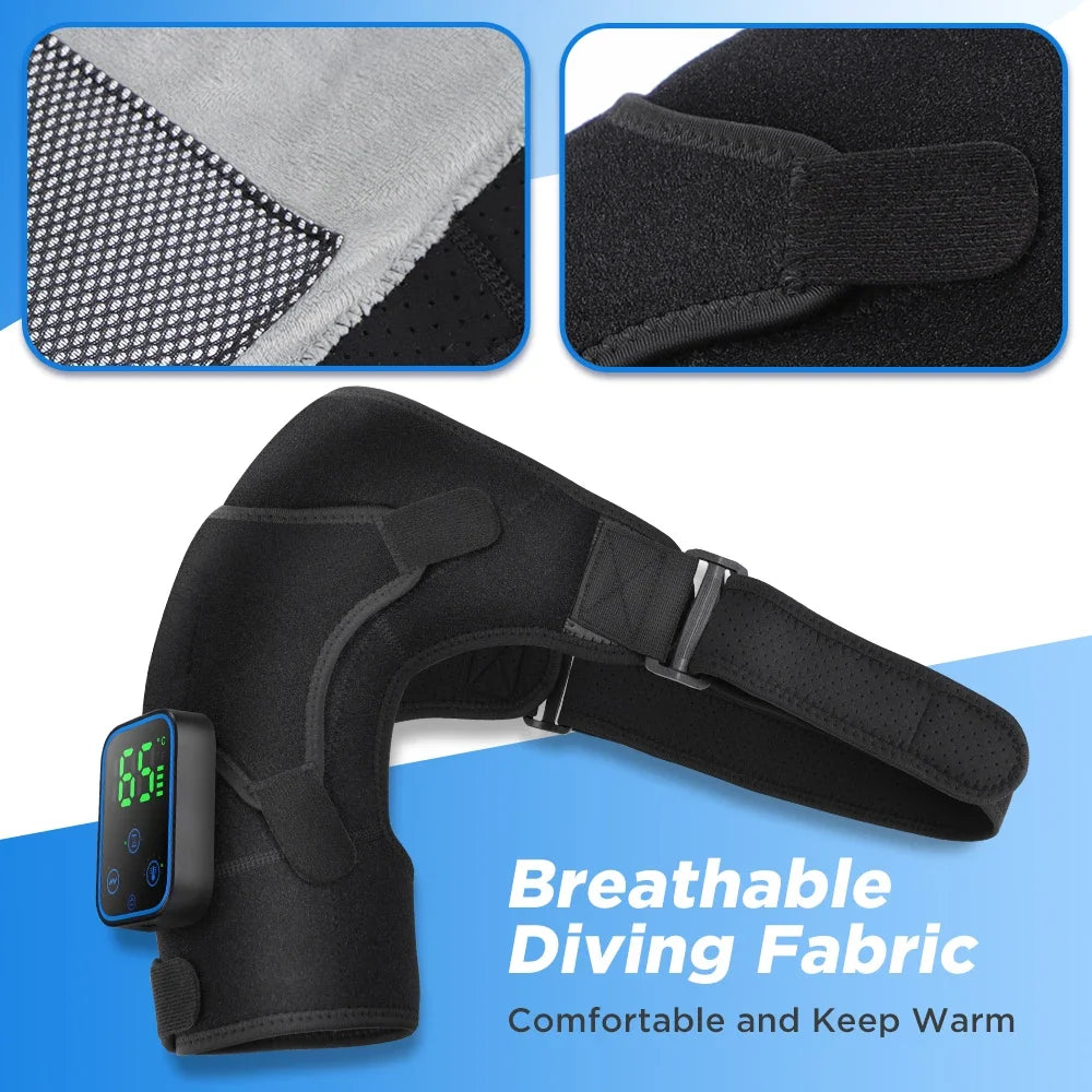 Shoulder Protection for Joint Elbow Massager Wireless 7-Level Heated Vibrador Pads Relax Muscle Relaxation Massage Belt by APP