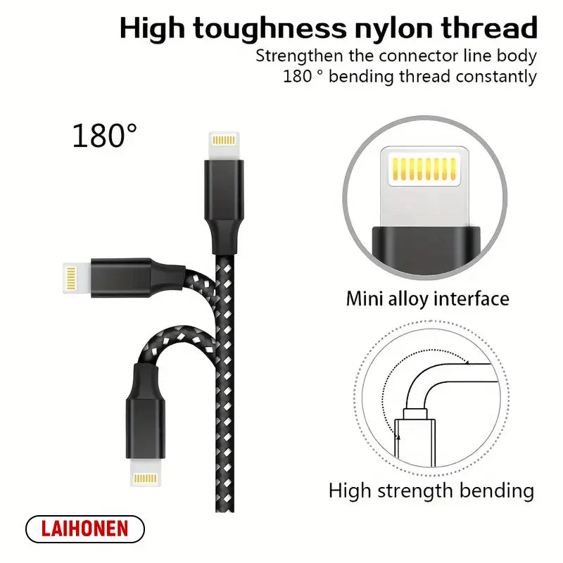 1M 2M 3M USB A To Lightning MFi Certified  Cable For iPhone 14 13 12 11 X XR Pro Max Fast Charging Cable Charger Data Wire Cord