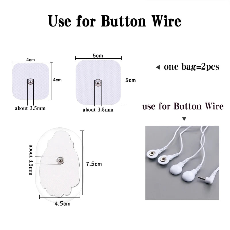 100/50PCS Electrode Pads Gel Patch For TENS Acupuncture Electrodes Pulse Digital Massager EMS Nerve Muscle Stimulator Stickers