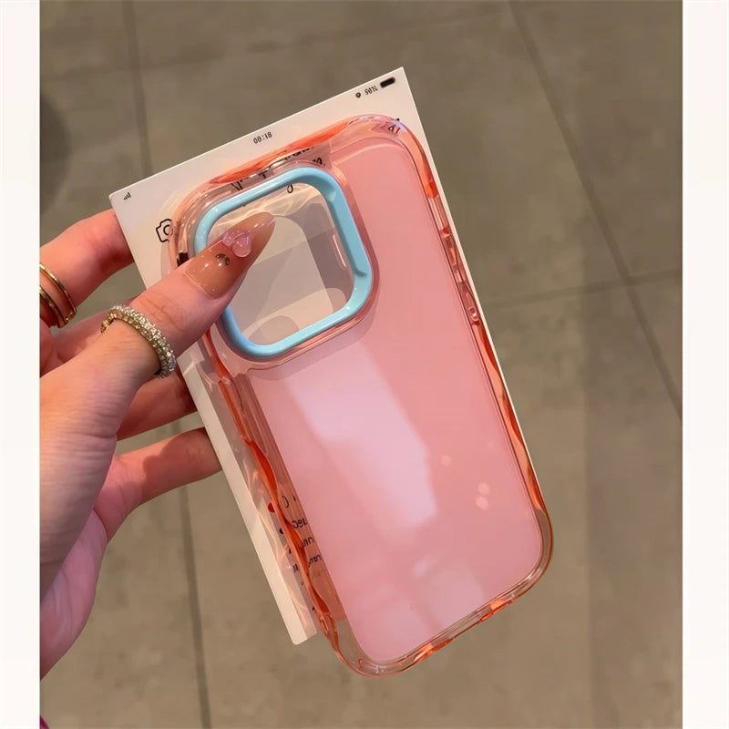 Luxury Jelly Candy Shockproof Case for iPhone 17 Air 16 15 14 Plus 13 12 11 Pro Max Soft Hit Color Bumper Armor Aesthetic Cover
